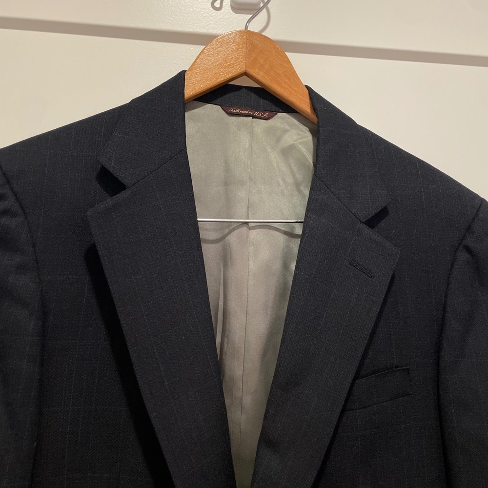 Joseph &‎ Feiss Tailored by Marshall Fields Pinstripe Blazer Sport Coat Men 40R